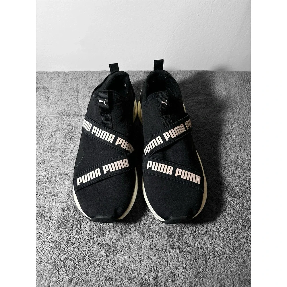 PUMA Unisex Black Athletic Slip-On‎ Sneakers US 7.5